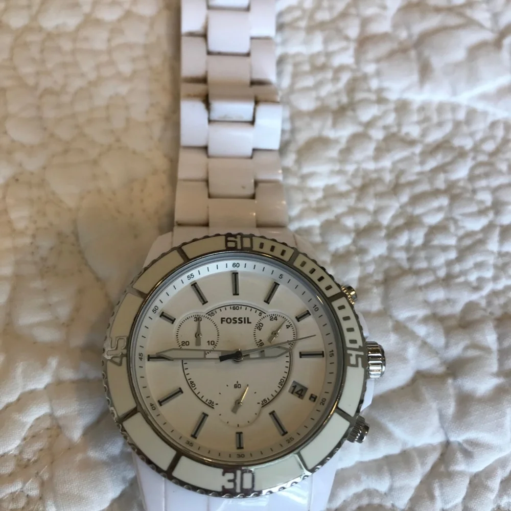 Fossil White Ceramic‎ case watch